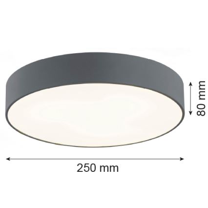 Argon 3080 - Taklampa DARLING 2xE27/15W/230V Ø 25 cm grå