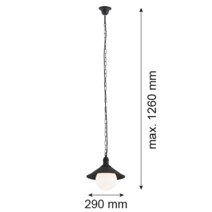 Argon 3285 - Utomhus Ljuskrona ERBA BIS 1xE27/60W/230V