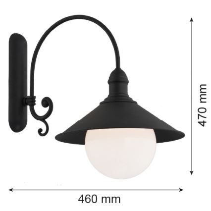 Argon 3286 - Väggbelysning ERBA BIS 1xE27/60W/230V