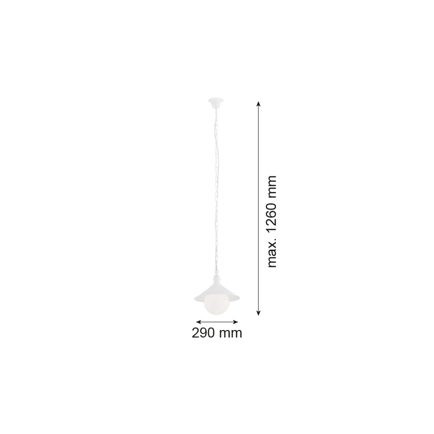 Argon 3296 - Utomhus Ljuskrona ERBA BIS 1xE27/60W/230V