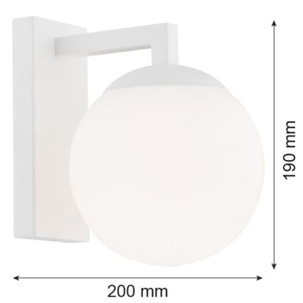 Argon 3733 - Vägglampa ASPEN 1xE27/15W/230V vit