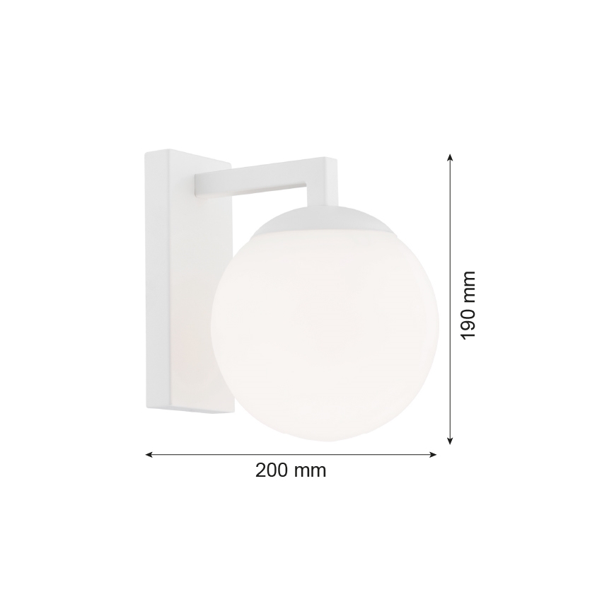 Argon 3733 - Vägglampa ASPEN 1xE27/15W/230V vit