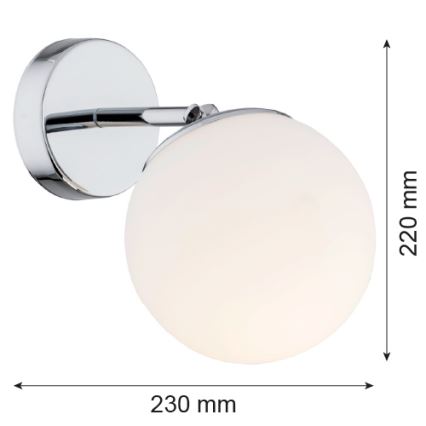 Argon 3988 - Vägglampa SATELITE 1xE27/15W/230V skinande krom