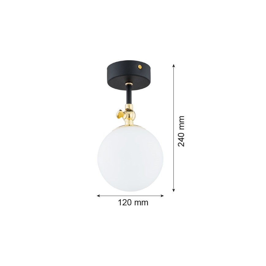 Argon 4003 - Ytmonterad badrumslampa LATINA 1xE14/7W/230V IP44 svart/mässing