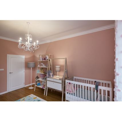 Argon 4126 - Bordslampa MAGIC 1xE27/15W/230V grå/vit