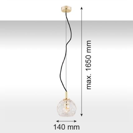 Argon 4200 - Ljuskrona med textilsladd OVIEDO 1xE27/15W/230V