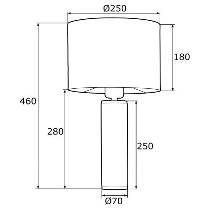 Argon 4234 - Bordslampa ALMADA 1xE27/15W/230V svart/mässing