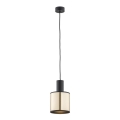Argon 4248 - Ljuskrona med upphängningsrem HERMAN 1xE27/15W/230V mässing/svart