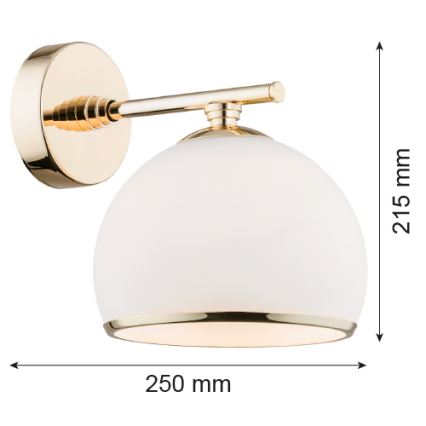 Argon 4255 - Väggbelysning MARBELLA 1xE27/15W/230V mässing