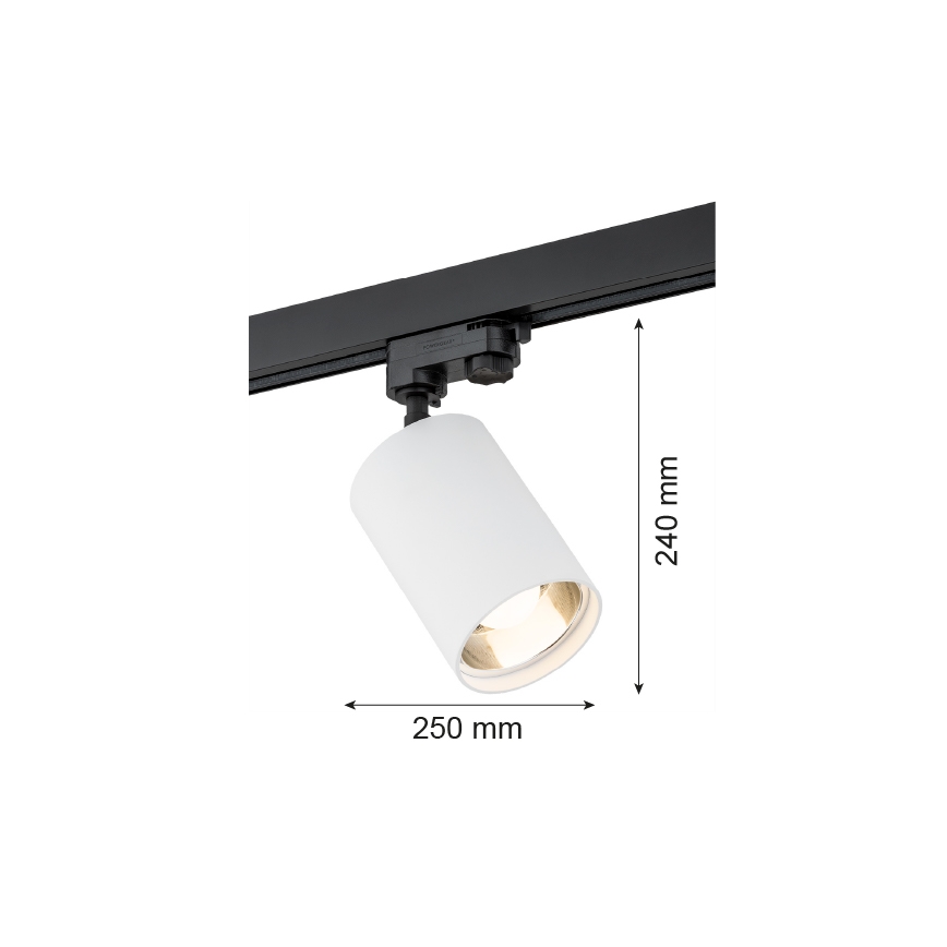 Argon 4305 - Spotbelysning för skensystem BERGEN 1xE27/15W/230V vit