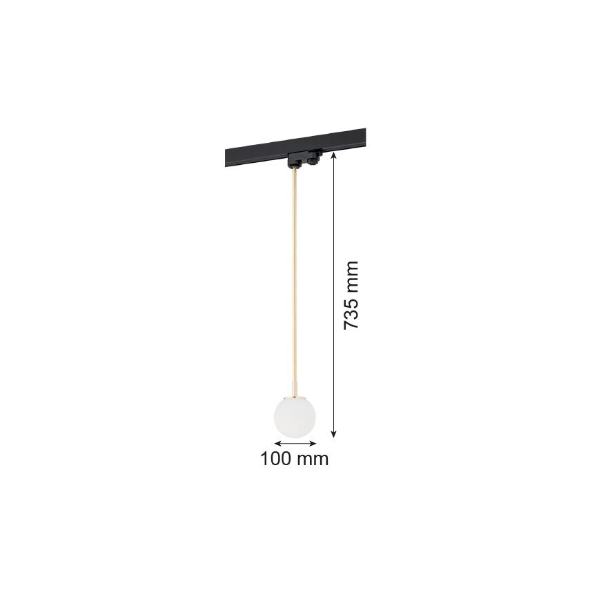 Argon 4308 - Taklampa för BANG-skena 1xG9/6W/230V mässing