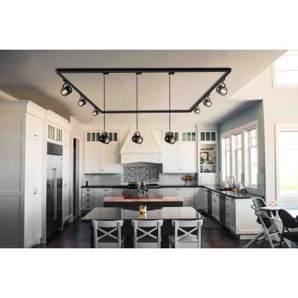 Argon 4313 - Taklampa för skensystem NET 1xE27/15W/230V grön