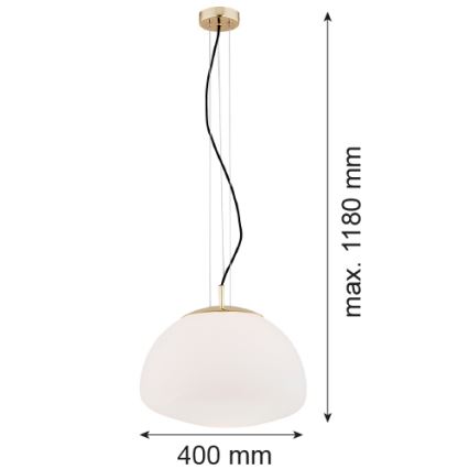 Argon 4317 - Taklampa TRINI 1xE27/15W/230V Ø 40 cm guld