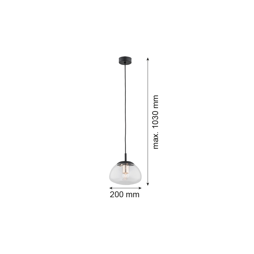 Argon 4331 - Taklampa TRINI 1xE27/15W/230V Ø 20 cm svart