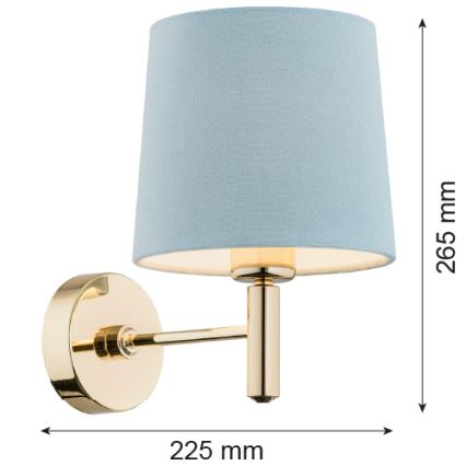 Argon 4347 - Vägglampa PONTE 1xE27/15W/230V grå/mässing