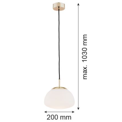 Argon 4352 - Taklampa TRINI 1xE27/15W/230V Ø 20 cm guld
