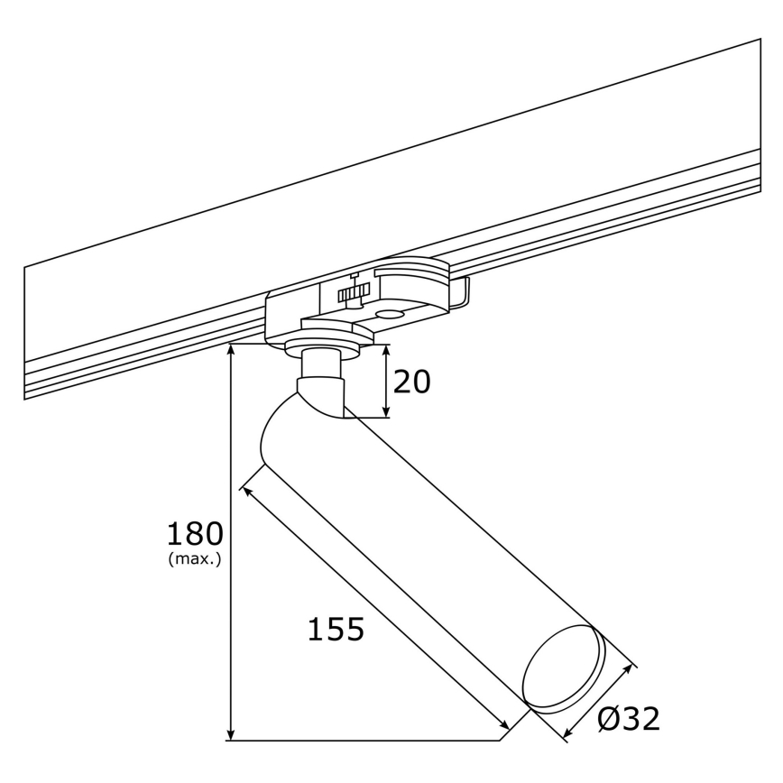 Argon 4353 - LED spotlampa för skensystem ELBRUS LED/4,5W/230V vit