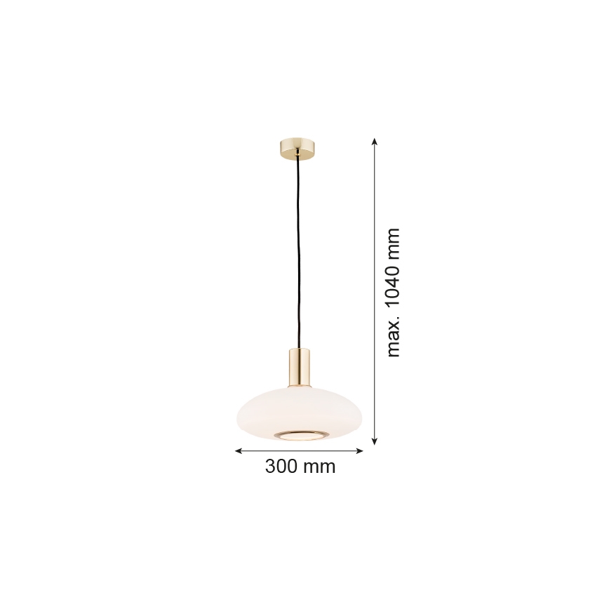 Argon 4358 - Ljuskrona med upphängningsrem SAGUNTO 1xE27/15W/230V diameter 30 cm mässing