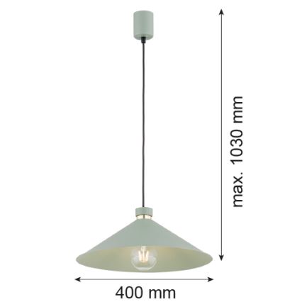 Argon 4694 - Ljusskrona med upphängningsrem  NASHVILLE 1xE27/15W/230V grön