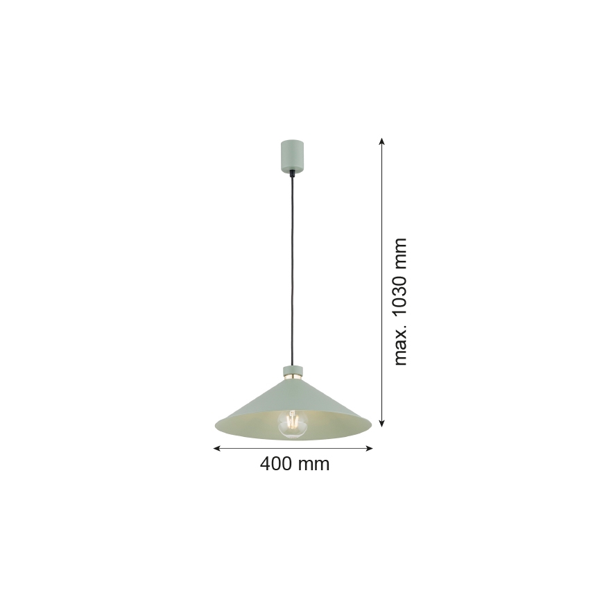 Argon 4694 - Ljusskrona med upphängningsrem  NASHVILLE 1xE27/15W/230V grön