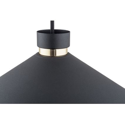 Argon 4695 - Ljusskrona med upphängningsrem  NASHVILLE 1xE27/15W/230V svart 