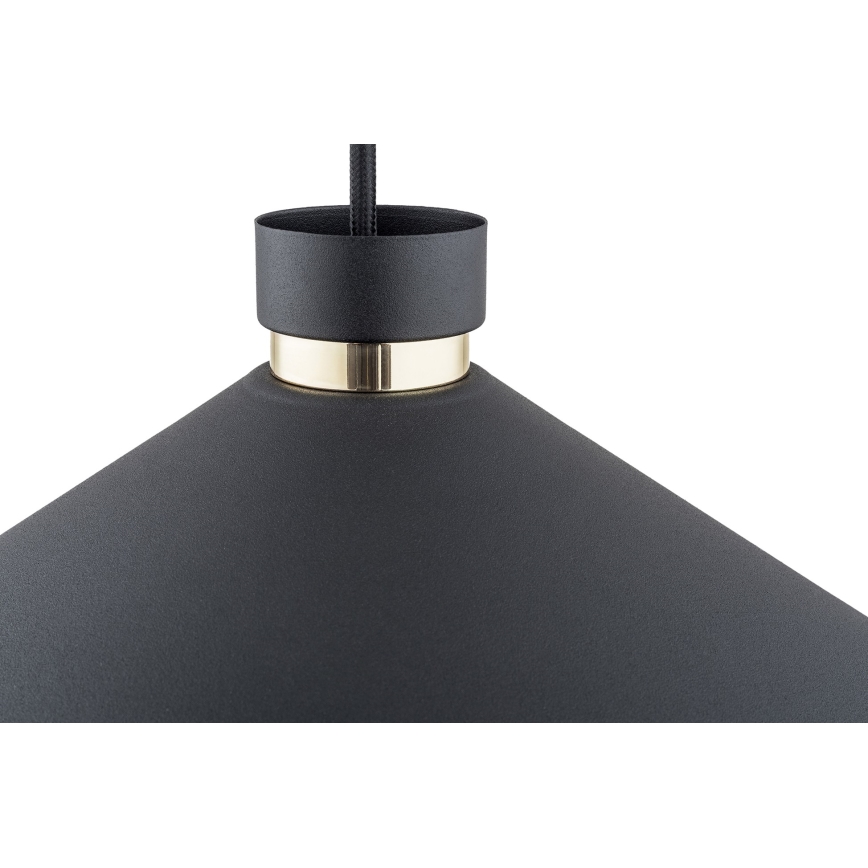 Argon 4695 - Ljusskrona med upphängningsrem  NASHVILLE 1xE27/15W/230V svart 