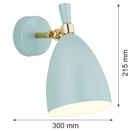 Argon 4700 - Vägglampa  CHARLOTTE 1xE27/15W/230V blå /gyllene 