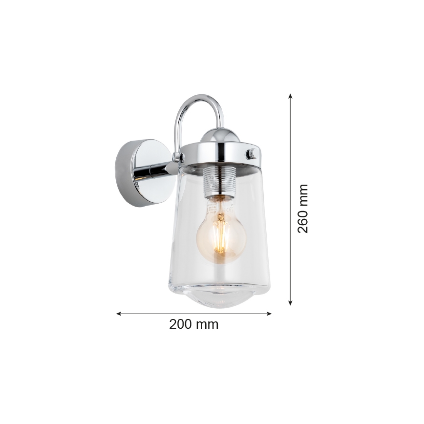 Argon 4719 - Badrum vägglampa  PASADENA 1xE27/15W/230V IP44