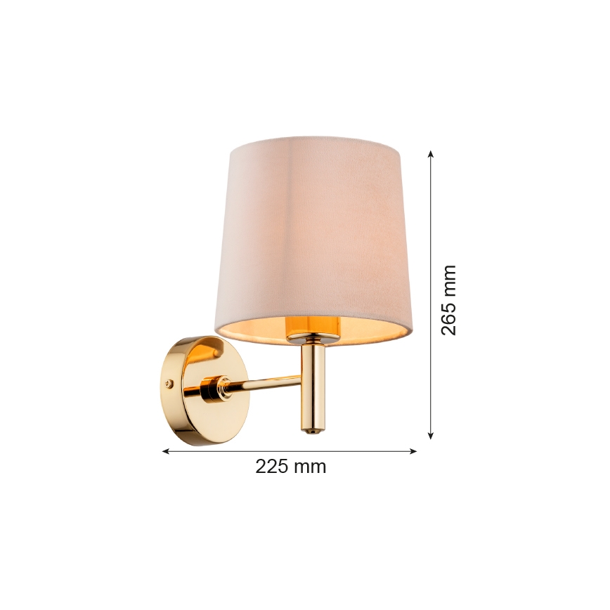 Argon 4727 - Vägglampa  PONTE 1xE27/15W/230V