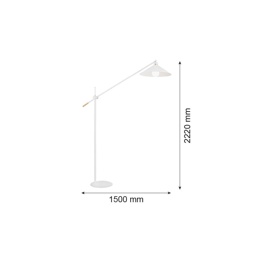 Argon 4731 - Golvlampa  NASHVILLE 1xE27/15W/230V vit 