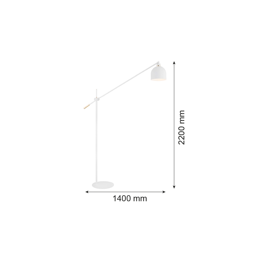 Argon 4734 - Golvlampa  DETROIT 1xE27/15W/230V vit
