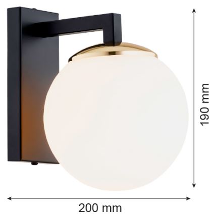 Argon 4771 - Vägglampa  MORITZ 1xE27/15W/230V