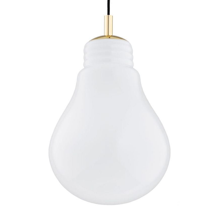 Argon 4879 - Ljuskrona med upphängningsrem JESSE 1xE27/15W/230V gyllene/vit