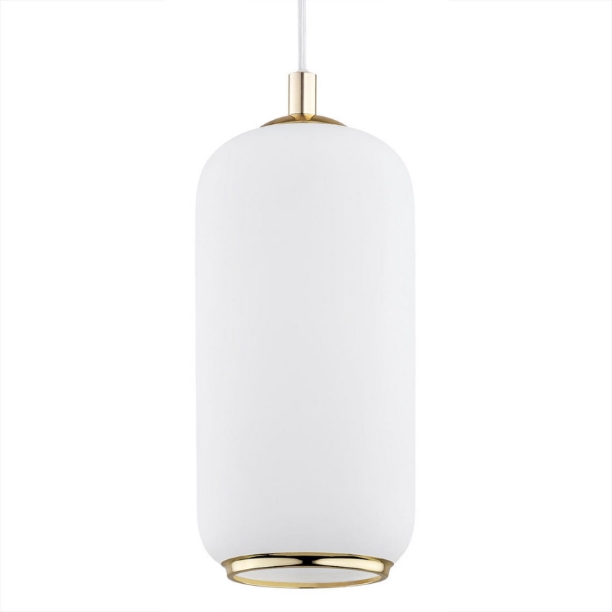 Argon 4993 - Ljuskrona med upphängningsrem PALLADO 1xE27/15W/230V gyllene/vit