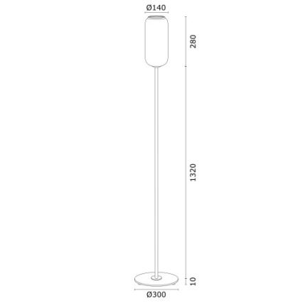Argon 4995 - Golv lampa VALIANO 1xE27/15W/230V svart/vit/gyllene