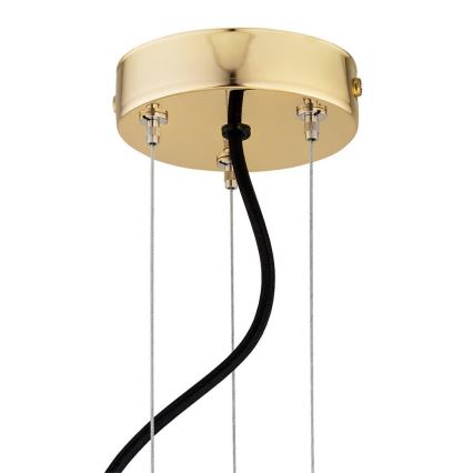 Argon 5048 - Ljuskrona med upphängningsrem SATELITE PLUS 15xE27/15W/230V gyllene