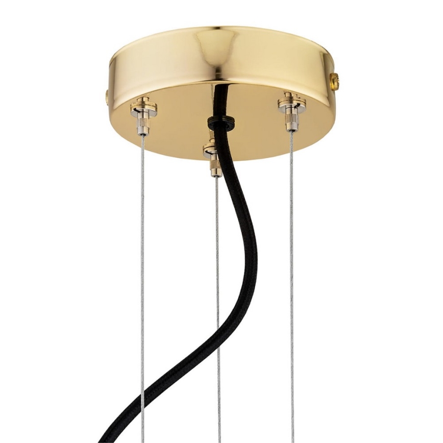 Argon 5048 - Ljuskrona med upphängningsrem SATELITE PLUS 15xE27/15W/230V gyllene