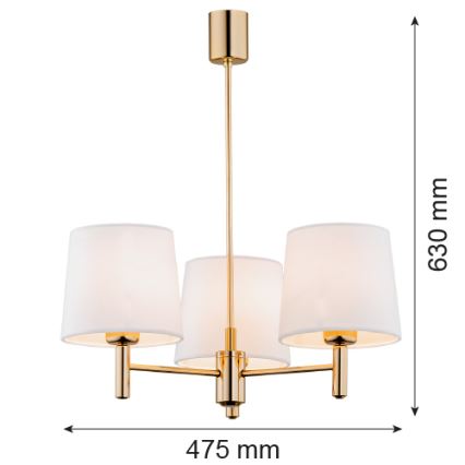 Argon 6110 - Pendelkrona PONTE 3xE27/15W/230V