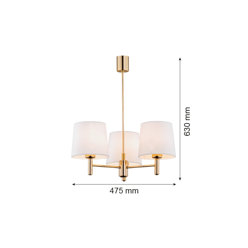 Argon 6110 - Pendelkrona PONTE 3xE27/15W/230V
