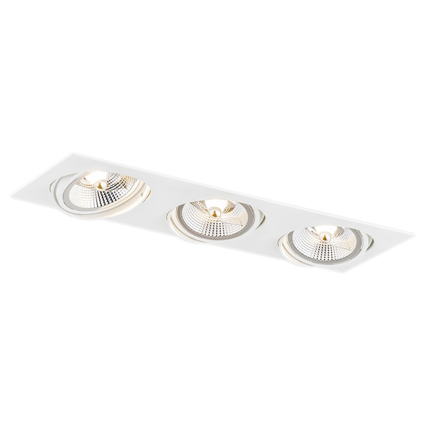 Argon 6115 - Infälld taklampa OLIMP 3xGU10-AR111/12W/230V vit