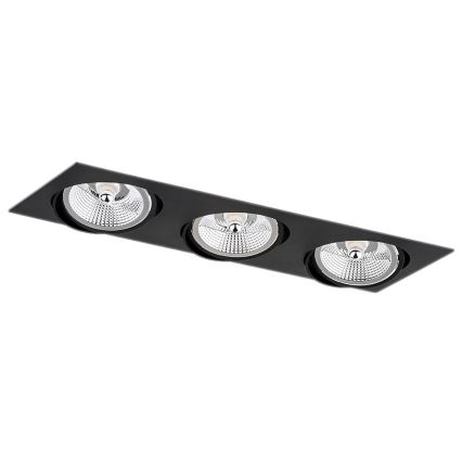 Argon 6116 - Infälld taklampa OLIMP 3xGU10-AR111/12W/230V svart