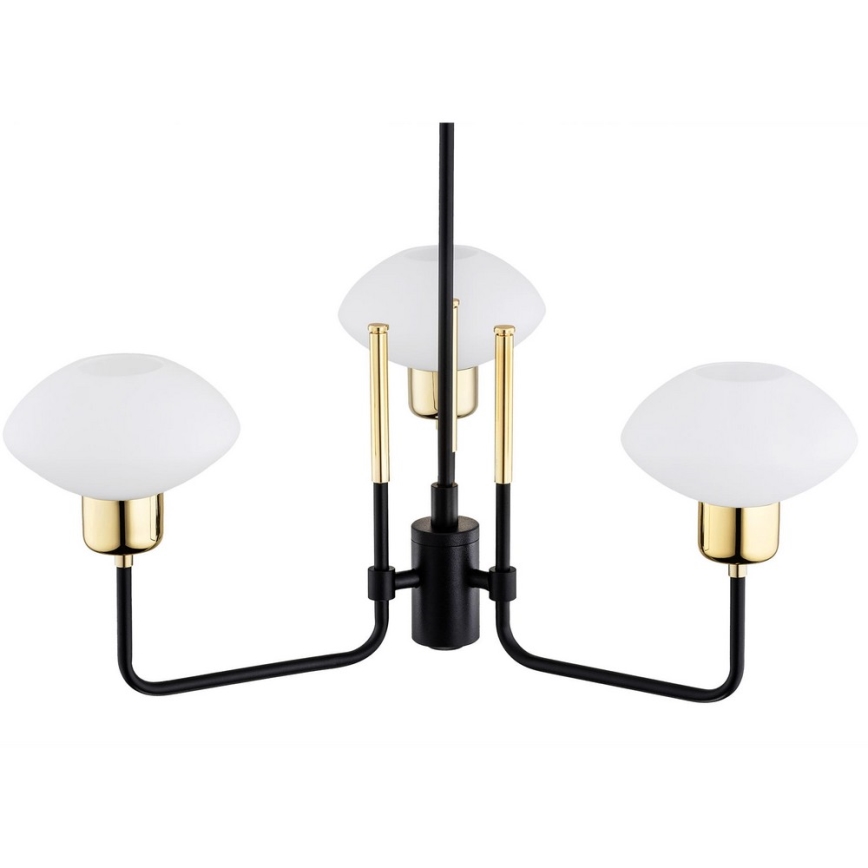 Argon 6166 - Taklampa RAVELLO 3xE14/15W/230V svart/guld