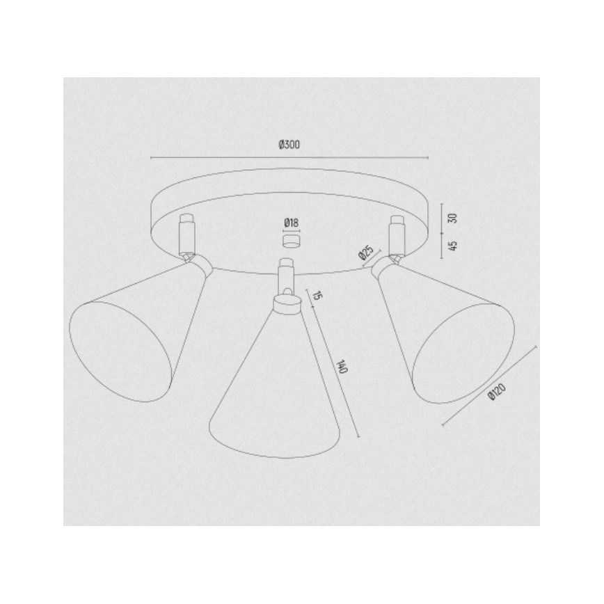Argon 6246 - Spotlight LUCINDA 3xE14/7W/230V guld