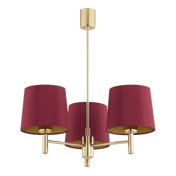 Argon 6266 - Pendelkrona PONTE PLUS 3xE27/15W/230V röd