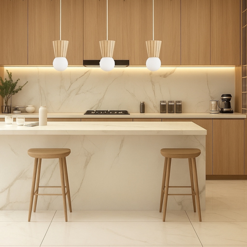 Argon 6357 - Badrumspendel med kabel VOLANTE 3xG9/6W/230V IP44 beige