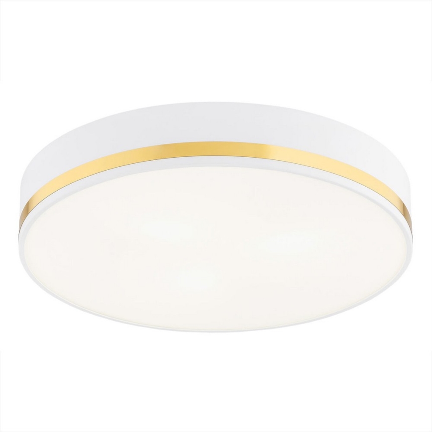 Argon 7034 - Taklampa AMORE 2xE27/15W/230V diameter 25 cm vit/gyllene