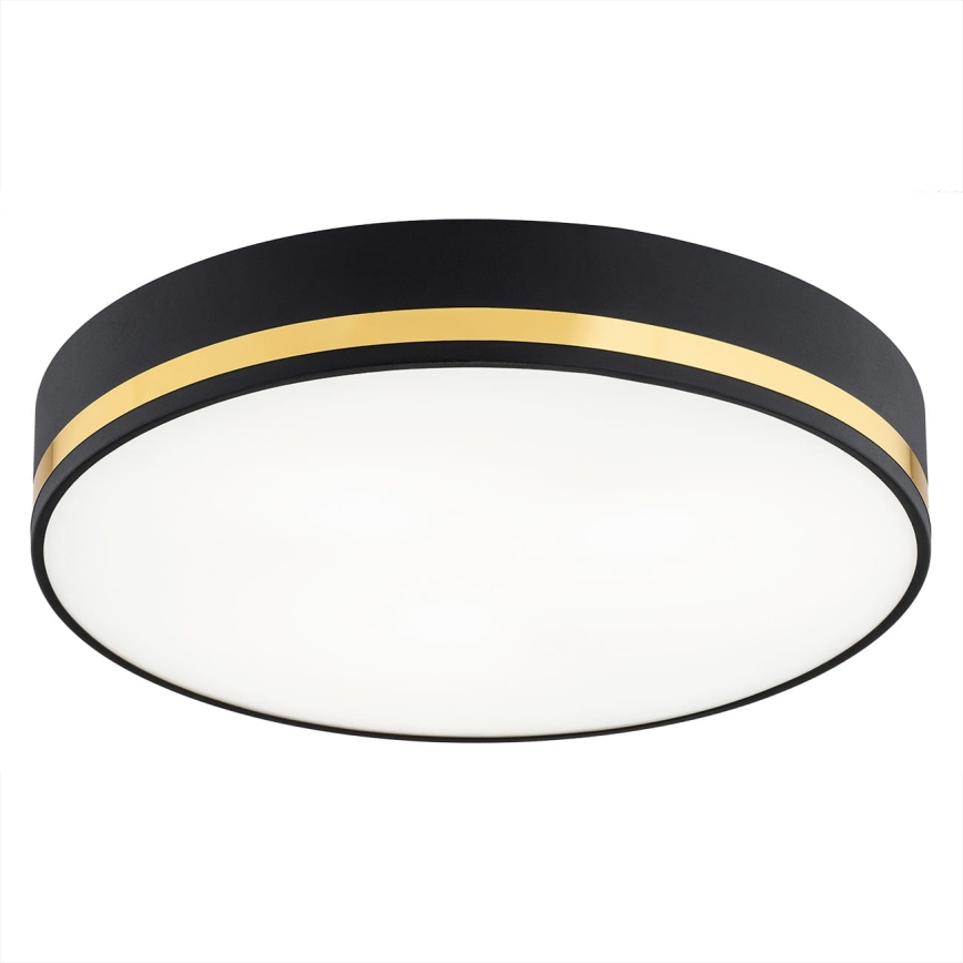 Argon 7040 - Taklampa AMORE 2xE27/15W/230V diameter 25 cm svart/gyllene