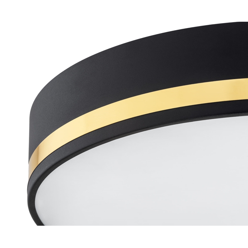 Argon 7040 - Taklampa AMORE 2xE27/15W/230V diameter 25 cm svart/gyllene