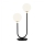 Argon 7072 - Bordslampa FERRONE 2xE14/7W/230V svart/vit/gyllene