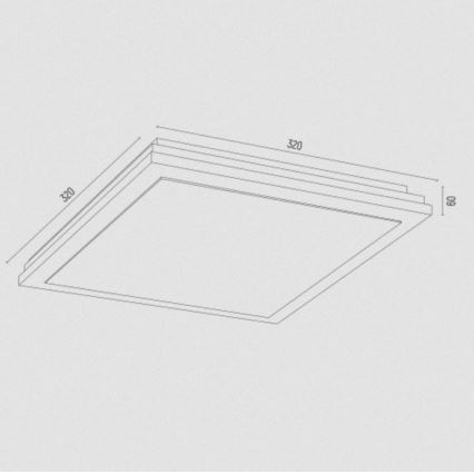 Argon 7146 - Taklampa CASERTA 2xE27/15W/230V 32x32 cm